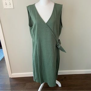 Cynthia Rowley Faux Wrap V-Neck Sleeveless Dress size XL